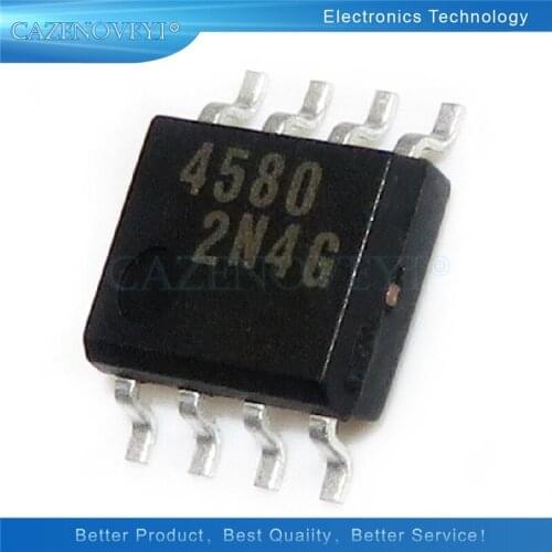 10pcs/lot NJM4580M JRC4580M NJM4580 JRC4580 4580M SOP-8 In Stock