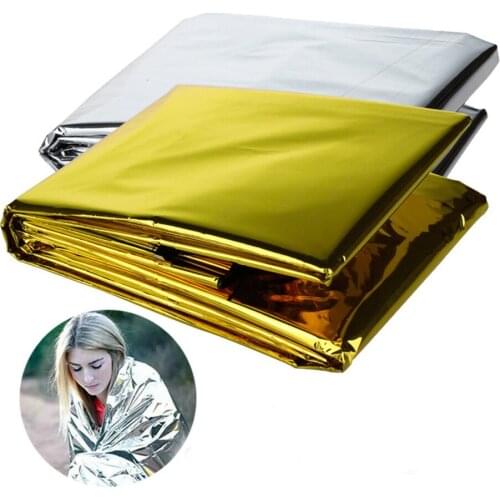 10/100 Pack Emergency Blanket Survival Rescue First Aid Hypothermia Rescue Foil Thermal Blanket Reusable For Outdoor Camping