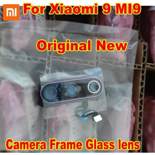 100% Original New Back Camera Frame Cover For Xiaomi 9 MI9 MI 9 Mi9 Rear Camera Glass Lens Phone parts