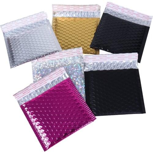 10pcs Lipstick Packaging Shipping Bubble Mailers Gold Paper Padded Envelopes Gift Bag Bubble Mailing Envelope Bag Hot