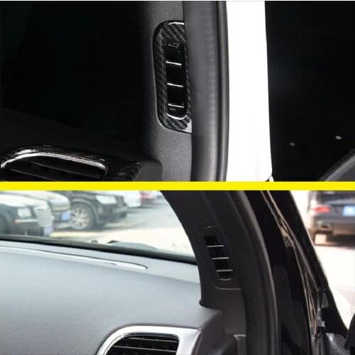 11-2020 Air Outlet Vent Trim A Pillar ABS Plastic Accessories Black Carbon Fiber Durable