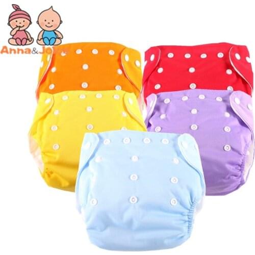 15Pcs/Lot One Size Training Pants Reusable Washable Baby Cloth Nappies 5 DiaperS+10 Inserts