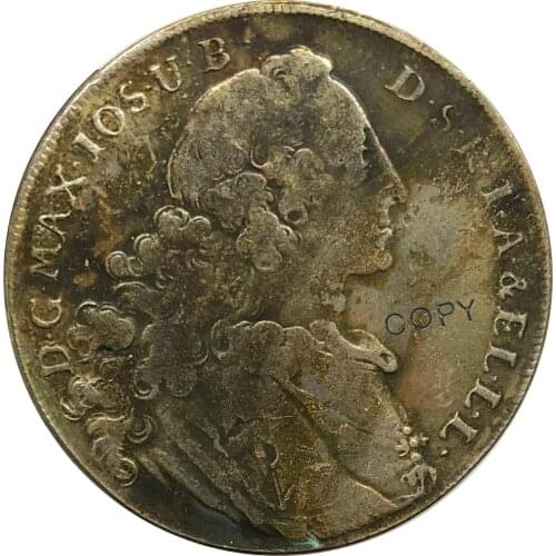 1764 German 1 Thaler Cupronickel Plated Silver Copy Coin