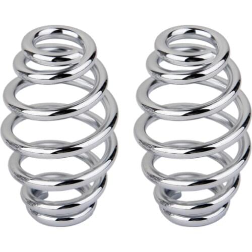 3' Chrome Coiled Solo Seat Springs For Chopper Bobber Motorcycle