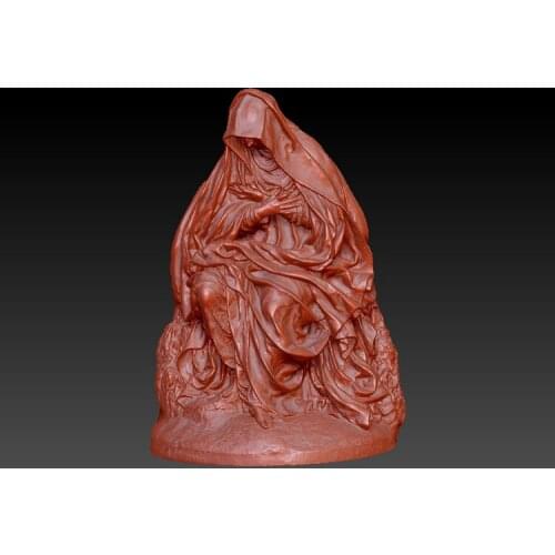 3D model for cnc or 3D printers in STL file format - Virgin Mary STL model 3D carved figure sculpture 3d model for cnc machine