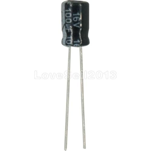 5PCS Higt quality 16V100UF 5*7mm 100UF 16V 5*7 Electrolytic capacitor NEW