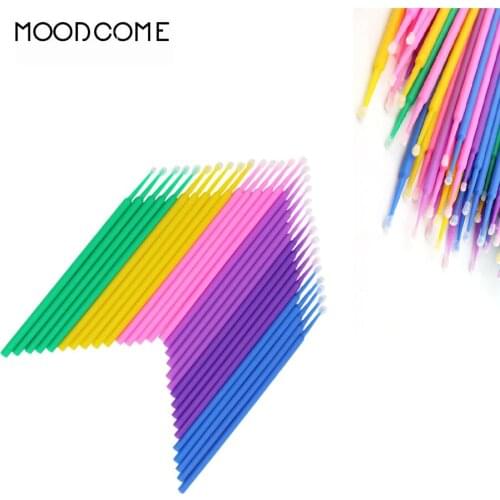 500 PCS Eyelash Clean Brush for Grafting Micro Brushes Disposable Non-linting Mascara Eyelash Brush Gloss Wands Applicator