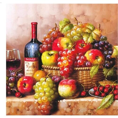 DIY Diamond Painting Grapes Diamond Embroidery Full Square Rhinestones Mosaic Fruit Handmade Needlework Crafts Home Decor
