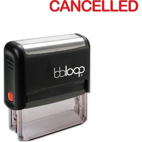 Bbloop Cancelled w/Bold Round Style Font and Design Self-Ink