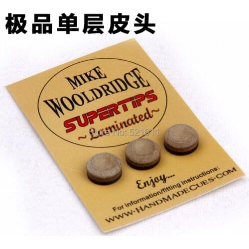 Free shipping 9pcs/lot Brown Mike 11mm professional snooker leather cue tip/snooker tips Snooker cue stick Accessories