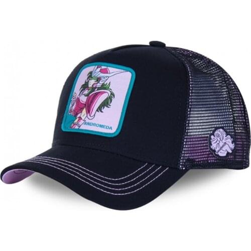 High Quality Saint Seiya Cartoon Anime Snapback Baseball Cap Men Women Hip Hop Dad Mesh Trucker Hat Dropshipping