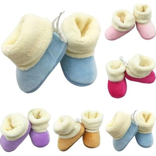Bobora Baby Girls Shoes Booties Winter Warm Shoes Flexible Anti-slip Infant Boys Bootie Shoes