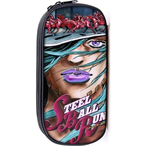 Anime Jojo Bizarre Adventure Boys Girls Cartoon Pencil Case Bag School Pouches Children Student Pen Bag Kids Purse Wallet