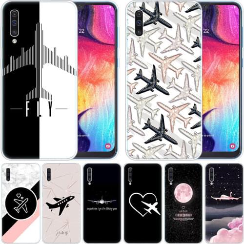 Aircraft Airplane fly travel in the Sky Case for Samsung Galaxy A50 A70 A80 A40 A30 A20 A10 A20E A2 CORE A9 A8 A7 A6 Plus 2018
