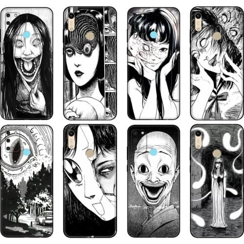 Black tpu Case For Honor 8a Prime 8s 9 10X Lite 9A 9C 9X Premium Pro 9S Case Cover Junji Ito Tees Horror