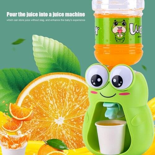 Childrens Simulation Water Fun Dispenser Mini Frog Play House Water Kitchen Toy Education Play Toys For Baby Kid Fountain Model