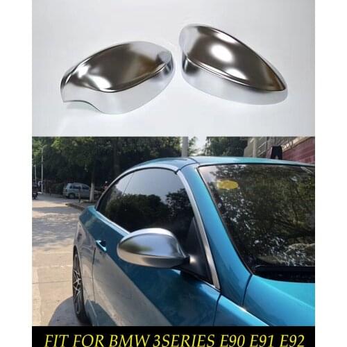 For BMW 3 Series E90 E91 E92 E93 2005 2006 2007 2008 Pre-facelift Car Side Rear View Back Mirror Cover Replacement Matte Silver