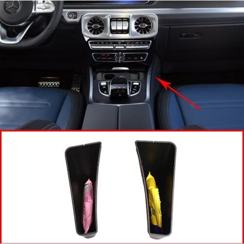 For Mercedes Benz G Class W463 2019-2020 Car styling ABS Black/Central Control Side Storage Box Car Interior Accessories