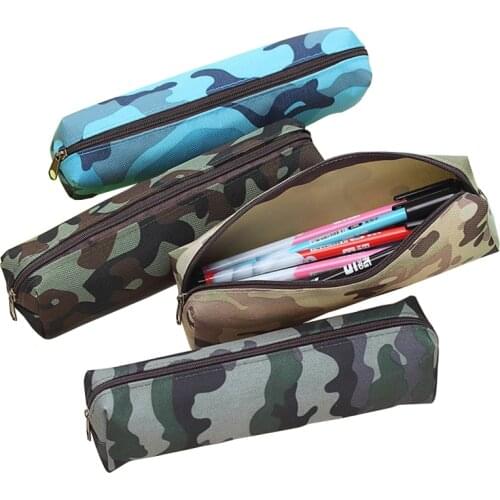 1 Pcs 4 Colors Choose Pencil Bag Camouflage Design Pencil Case For Boys And Girls Zipper Pouch School Students Study Supplies