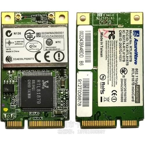 AzureWave RTL8187B AW-GU701 54Mbps 802.11b/g Mini PCI-e Wireless WLAN Wifi Card