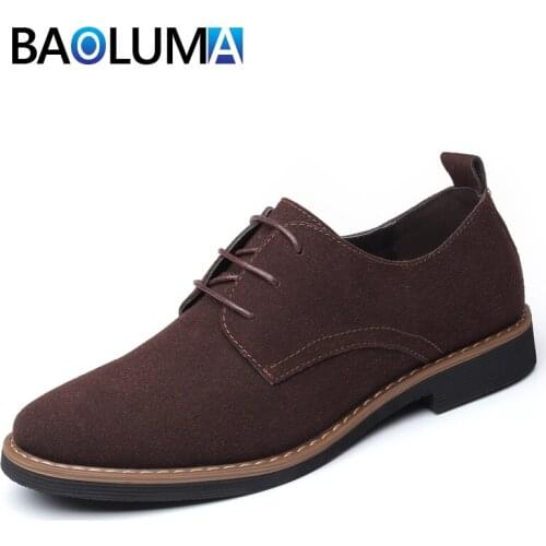 Classic Mens Casual Shoes High Quality Leather Male Office Footwear Fashion Man Shoes Breathable Comfortable Male Driving Shoes