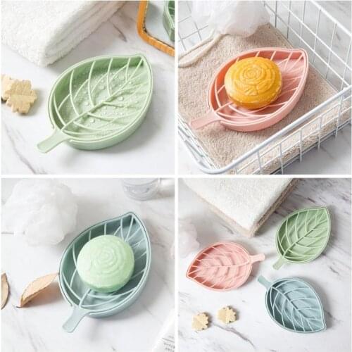 Creative Leaf Soap Holder Bathroom Accessories Shower Soap Box Dish Storage Plate Tray Holder Case Container