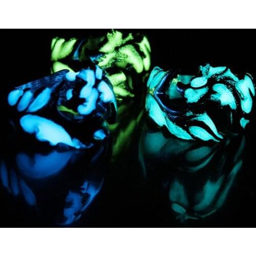 Creative Gothic Punk Retro Embossed Dragon Pattern Luminous Ring Cool Vintage Men Jewelry Decor