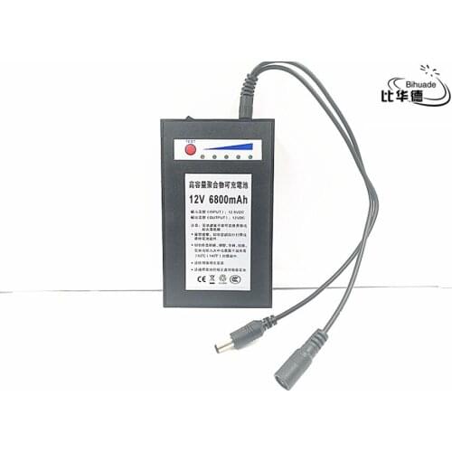 1pcs 12V 6800mah lithium battery Rechargeable DC battery polymer batteria For monitor motor LED light outdoor spare Battery