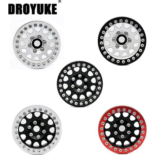 4PCS Metal 2.2 Beadlock Wheel Rim 12-Spoke Wheel Hub for 1:10 RC Crawler Axial SCX10 II 90046 AXI03007 TRX-4 Tamiya MST
