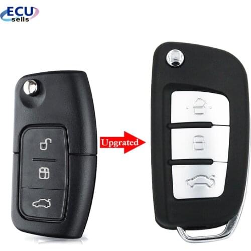 3 Buttons Folding Remote Key Shell for Ford Focus Fiesta C-Max S-Max Ka Mondeo Galaxy Fob HU101/FO21