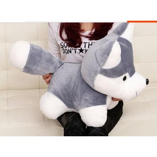 Stuffed animal 65cm big head husky plush toy cute dog doll gift w3226