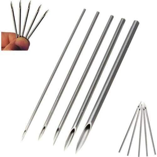 10Pcs 12/14/16/18/20G Surgicals Steel Disposable Piercing Needles for Navel Nose