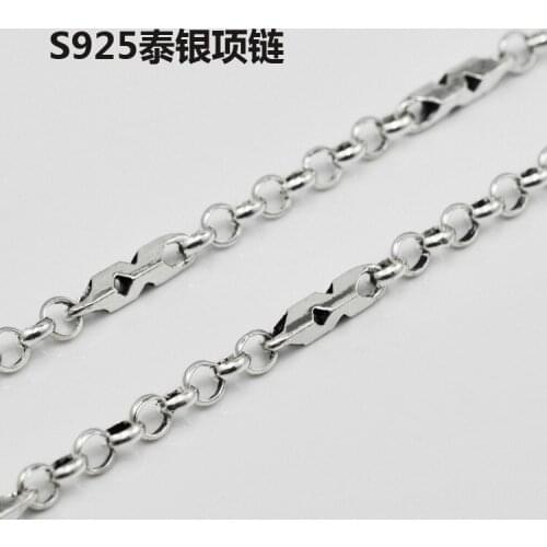 Batch 200925 Sterling Silver Necklace Men Red Section Korean Fashion Thai Silver Vintage Necklace Punk Fashion Necklace