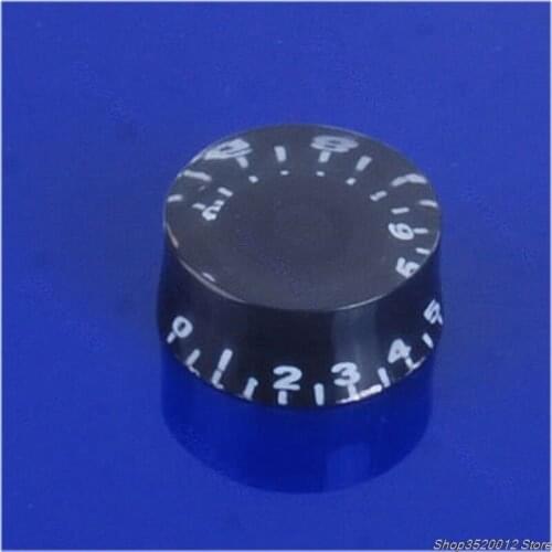 Guitar knob 1pc Knob Button Volume Tone Control For LP Electric Guitar Bass Parts Black White Numerals 25mm