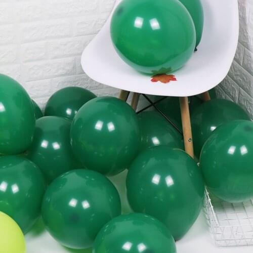 Dark Green Balloon 30pcs/lot 10 Inch Round Helium Mint Light Green Latex Balloon Birthday Party Decoration Wedding Supplies