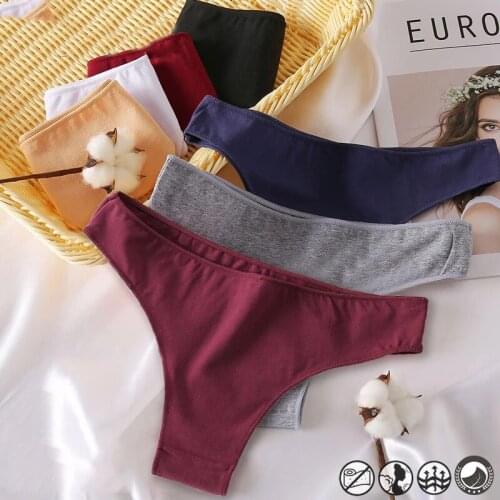 2021 New Cotton Womens Panties Ladies Sexy Low Waist Underwear Women Lingerie M-XXL Female Underpants G-String Girl Pantys