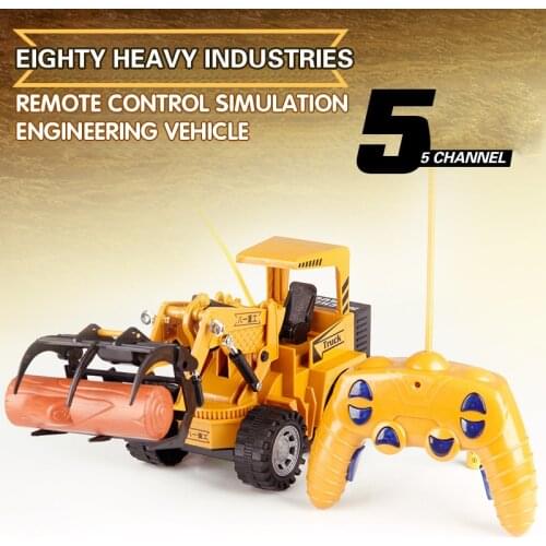 High Quality Remote Control Crane Mini RC Construction Truck Trailer Tractor 8074E Excavator Model Bulldozer Loader Engineer Car