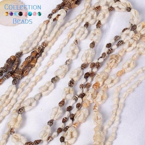 Natural Solid Color Shell Necklace Summer Beach Seashells Bohemian Women Seashell Choker Necklace Pendants Handmade Jewelry