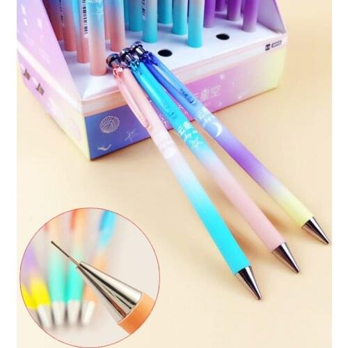 0.5mm Stationery w16 Starry Sky Gradient Color Writing Student Supply For Sketch School Creative Cute Mechanical Pencil