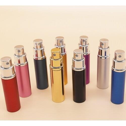 10Pcs/lot 5Mini Cute Portable Refillable Perfume Bottle With Spray& Empty Perfume Case
