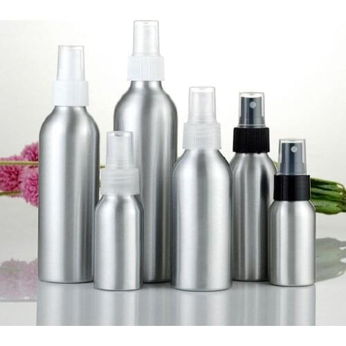 100ml/50ml Mini Aluminum Cosmetic Emulsion Perfume Atomizer Empty Spray Bottle Refillable Bottle Travel Outdoor Portable Tools
