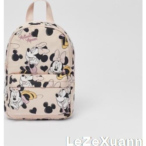 2-in-1 Detachable Mickey Mouse Backpack Childrens Spring Outing Lightweight Backpack Cute Pupils Little Girls Plush Backpack