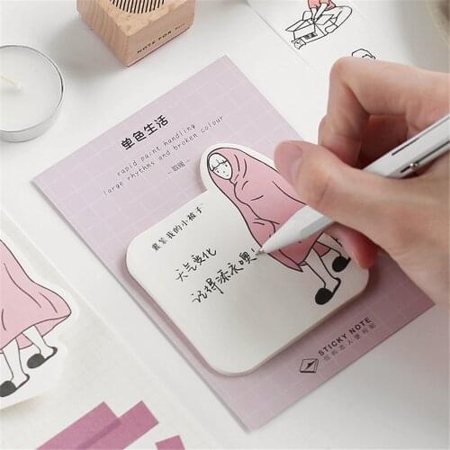 30sheets Single Life Sticky Notes Kawaii Memo Pad Scrapbooking Planner Stickers Note Pad Paper Korean Stationery papelaria