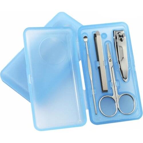 4pcs/box cute nail care Clippers Trimmers eyebrow clip Ear pick art tool accessories with colorful box