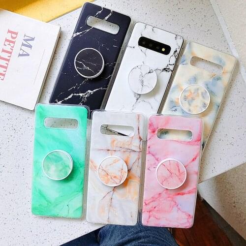Case For Samsung Galaxy Note 10 Pro Plus A9 A7 A6 Plus 2018 A70 A50 A20 A30 A10 M10 New Matte Marble With Hold Holder Case Cover