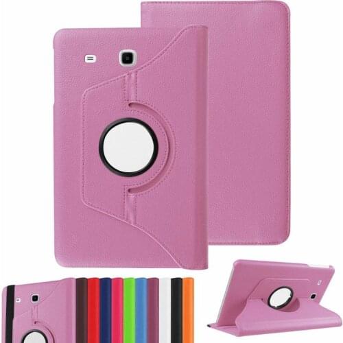 Case Cover for Samsung Galaxy Tab E 8.0 SM-T377 Case 360 Degree Rotating PU Leather Cases Tab E 8.0inch T375 T378 Tablet Glass