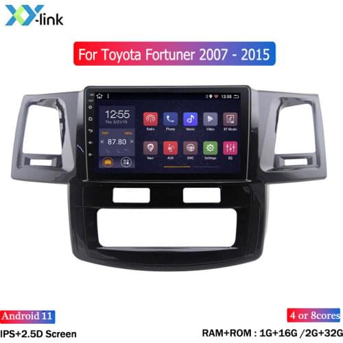 Hot sale 2G RAM 32G ROM Android 8.1 car gps multimedia video radio player for Toyota 2007-2015 fortuner hulix navigation