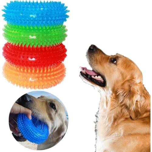 Pet Dog Toy Durable Squeaky Chew Toys TPR Puppy Bite-resistant Teeth Cleaning Tool for Aggressive Nearly Indestructible Dog Toys