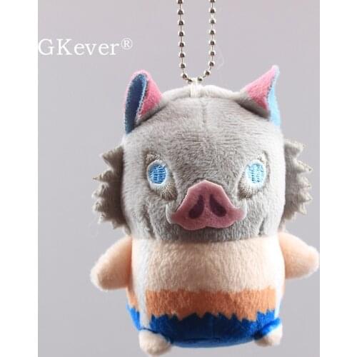 Anime Demon Slayer Inosuk Stuffed Plush Toys Pig Doll Peluche Keychain Pendant 9cm Women Kids Christmas Birthday Gift