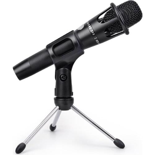 E300 Condenser Handheld Microphone XLR Professional Large Diaphragm MIC With Stand For Computer Studio Vocal Recording Karaoke